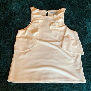 Antonio Melani cream sleeveless blouse